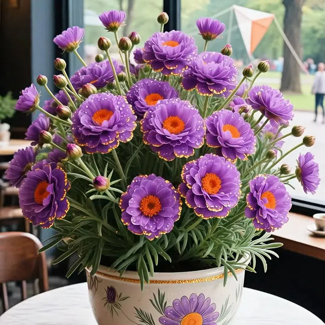 Złota koronka Portulaca🌸✨ Wspaniałe podwójne kwiaty dla bezproblemowego letniego koloru