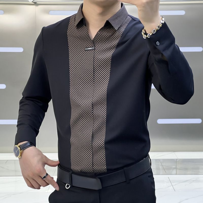 👔 Pánská patchworková košile v business neformálním stylu