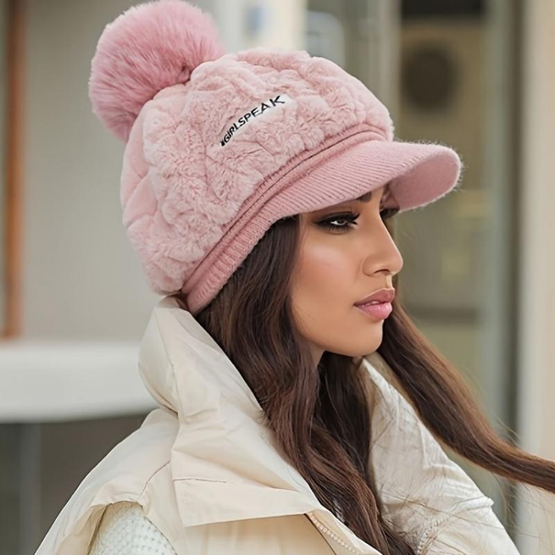 🎁Nejlepší dárek pro ni 🎁👒 - dámská zimní čepice s krátkou krempou🥰