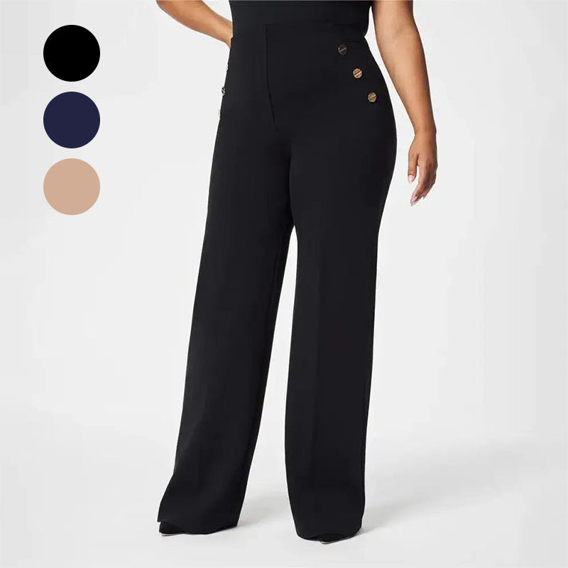 🔥 Dámské kalhoty Plus Size s vysokým pasem a širokými nohavicemi