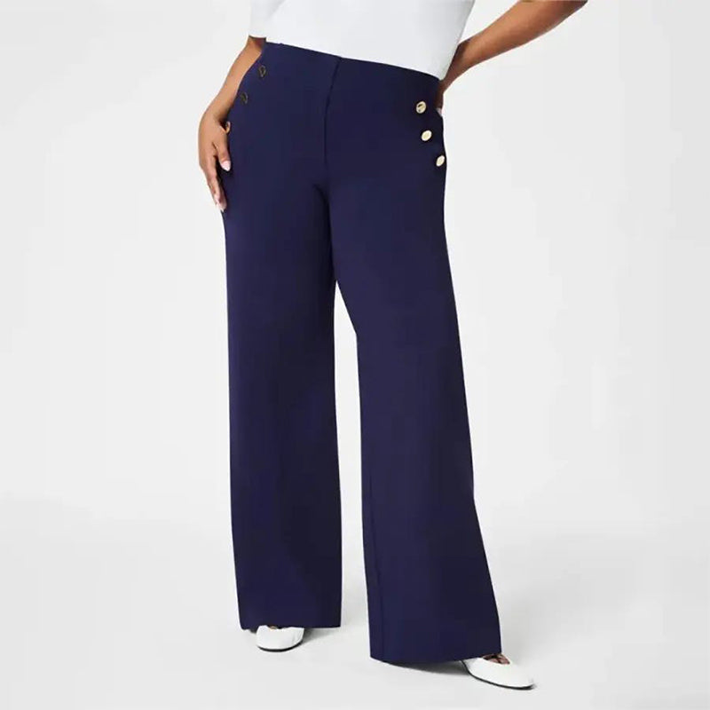🔥 Dámské kalhoty Plus Size s vysokým pasem a širokými nohavicemi