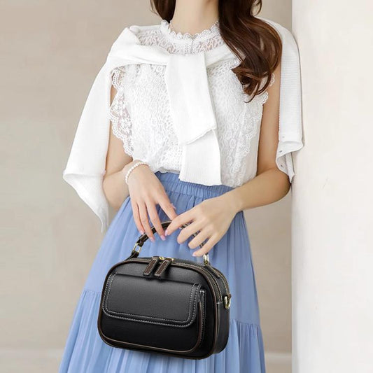 【🎊Nové produkty 30% sleva】👜Elegantní dvouvrstvá crossbody kabelka se širokým popruhem