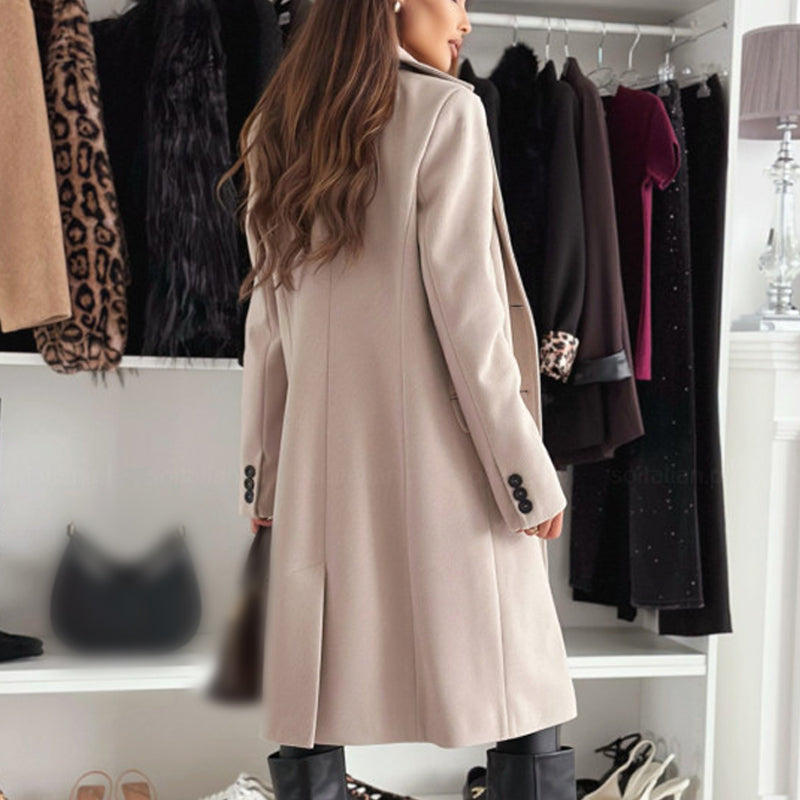 🔥Podzimní a zimní horké modely🔥, elegantní dámská dlouhá krejčovská bunda