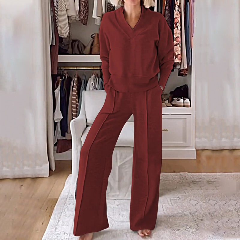 Dámský ležérní módní set 💕 (top + kalhoty)