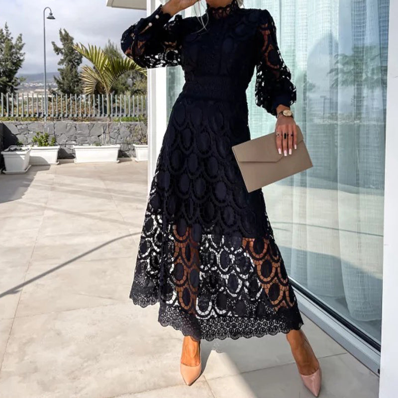 🛍️ Elegantní krajkové šaty pro ženy s dlouhým rukávem