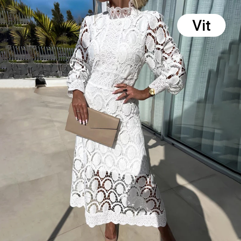 🛍️ Elegantní krajkové šaty pro ženy s dlouhým rukávem