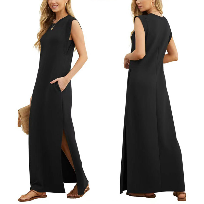 👗Dámské ležérní šaty bez vrásek, se spodním dílem✨