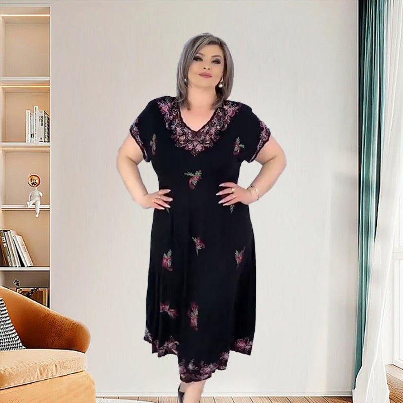 🌺Dámské šaty s výstřihem do V