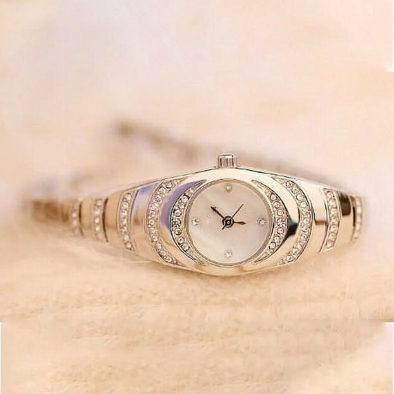 💎Damski zegarek z bransoletką z kryształkami⌚