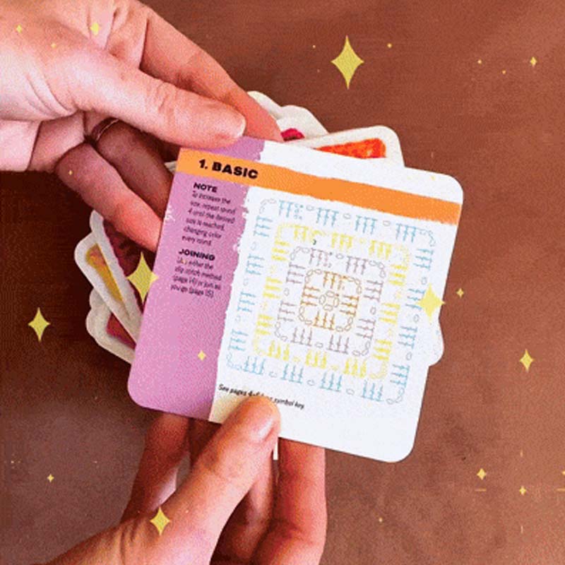 🧶✨Gra karciana Granny Square do szydełkowania – 50 wzorów do łączenia i komponowania