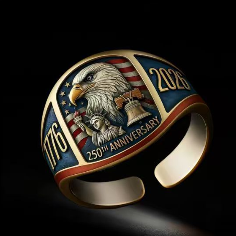🎖️Pierścień pamiątkowy z orłem z okazji 250. rocznicy 1776–2026🦅