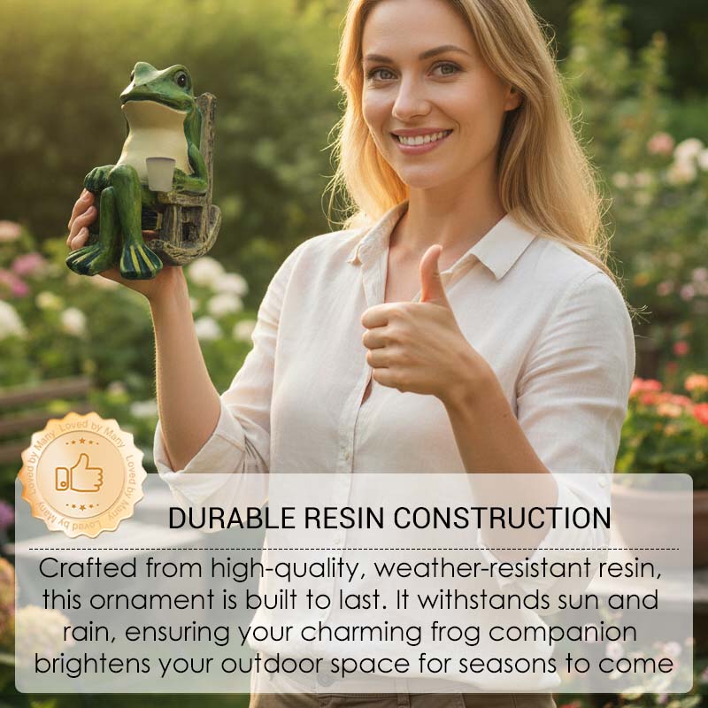 Ozdoba na fotel bujany w kształcie słonecznej żaby