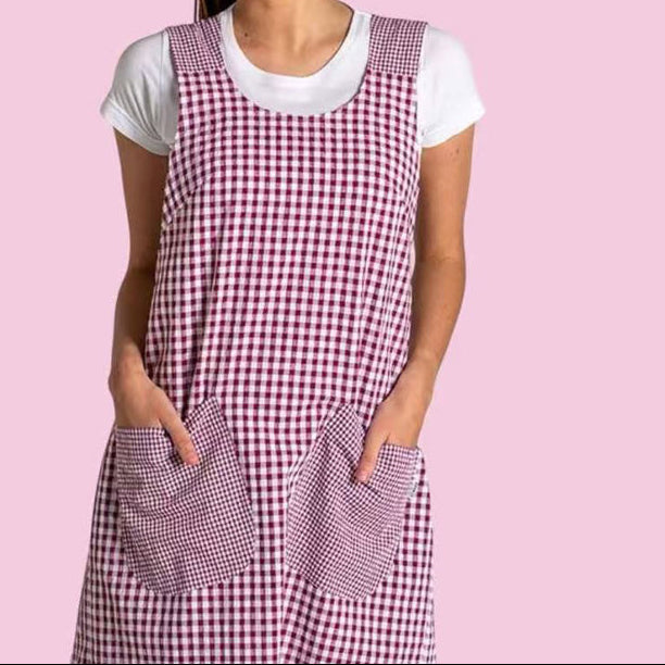 🔥Damski fartuch z krzyżowymi paskami, wsuwany