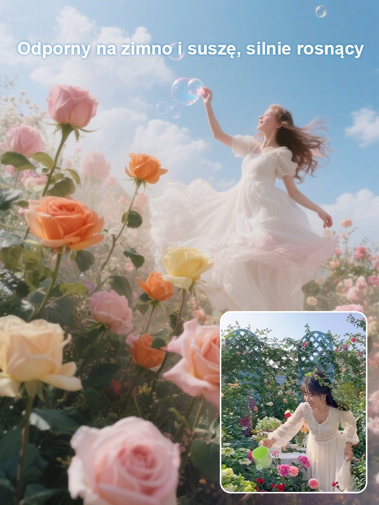 Rzadkie hydroponiczne róże dwukolorowe - 12 kolorów mieszanych nasion - 300 kapsułek